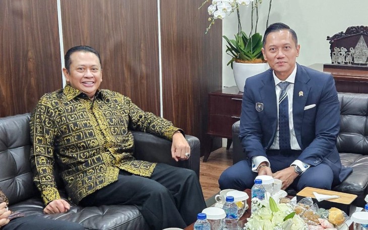 Bamsoet saat bertemu Menko Bidang Infrastruktur dan Pembangunan Kewilayahan Agus Harimurti Yudhoyono, di Jakarta, Senin (3/2/25).