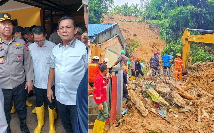 H. Ansar Ahmad saat Tinjau Langsung Lokasi Longsor di Tiban Koperasi Kota Batam