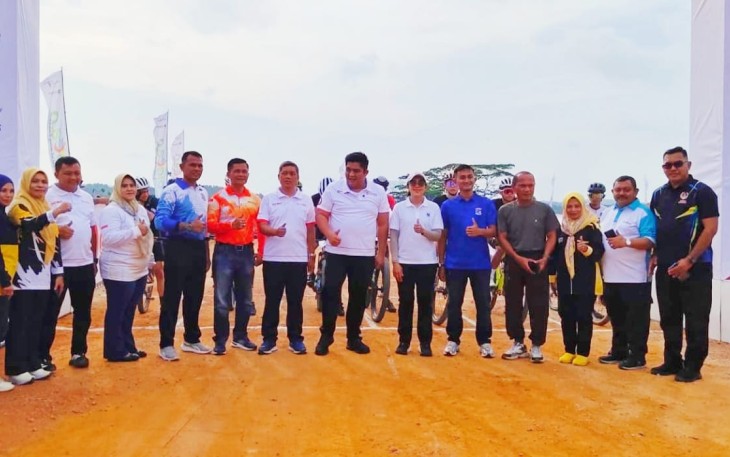 Pembukaan event OCBC Singapore MTB Championship 2025 yang berlokasi di Bukit Almyra Desa Kuala Sempang, Bintan, Sabtu (19/07).