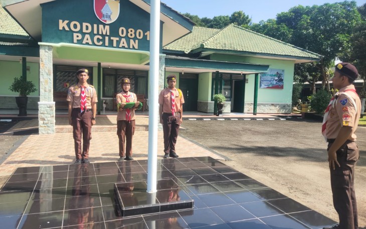 Kodim Pacitan Gelar Pembinaan Pramuka SWK