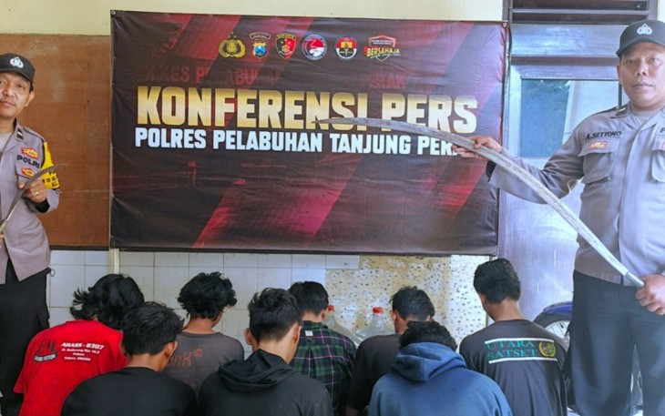 Konferensi Pers Remaja Terlibat Bentrokan di Kalilom Lor Surabaya, Rabu (10/9)