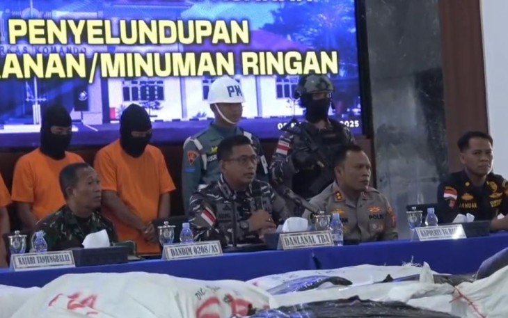 TNI Gagalkan Upaya Penyelundupan Barang Ilegal Asal Malaysia 