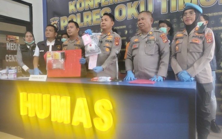 Polres Oku Timur Tangkap Dua Pelaku Pengedar Sabu