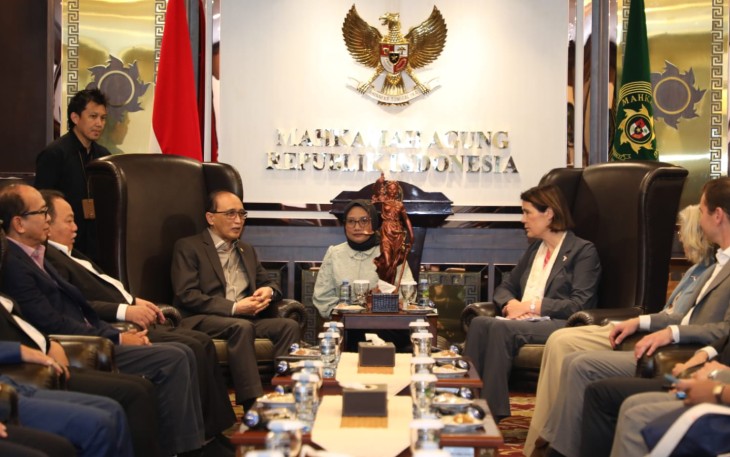 Ketua MA Menerima Kunjungan Delegasi Hoge Raad Belanda 