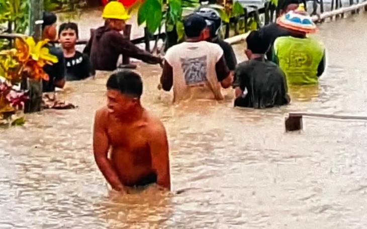 Kondisi banjir yang melanda wilayah Gorontalo Utara, Provinsi Gorontalo, pada Senin (20/1). Sumber foto : BPBD Gorontalo Utara