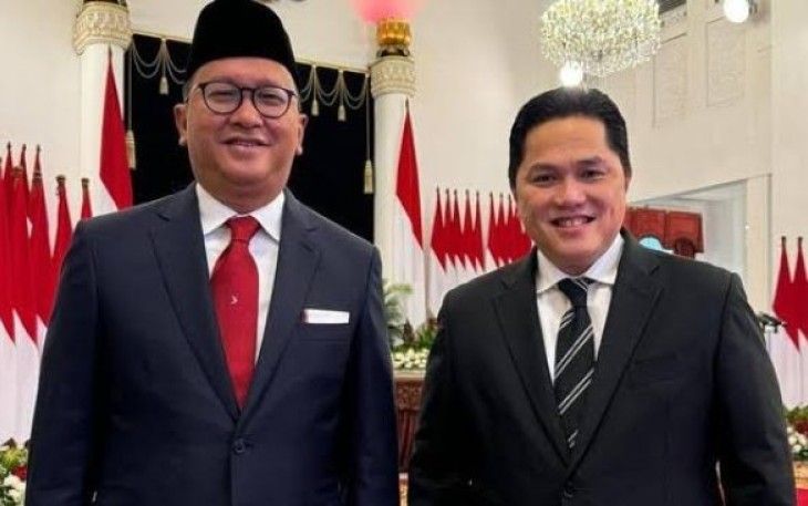 Kepala BPI Danantara Rosan Roeslani bersama Dewas Erick Thohir 
