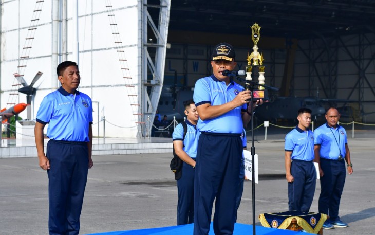 Komandan Puspenerbal Apresiasi Prajuritnya Raih Juara Umum Kejuaraan Pencak Silat East Java Tournamen 2025