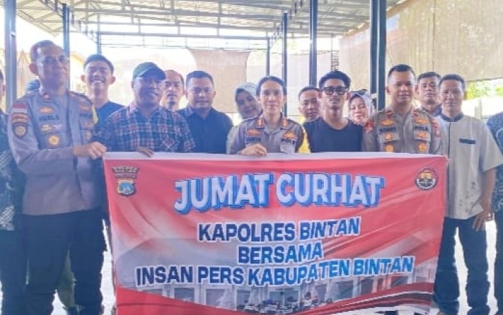 Jumat Curhat Awak Media Bersama Kapolres Bintan 