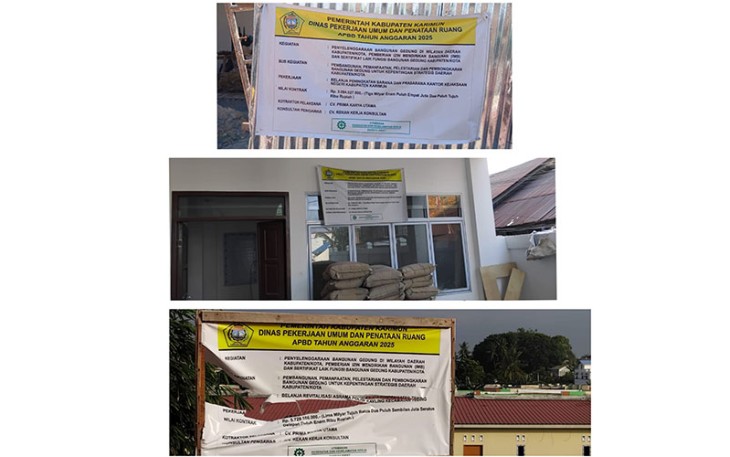 Papan merek sejumlah proyek di Karimun