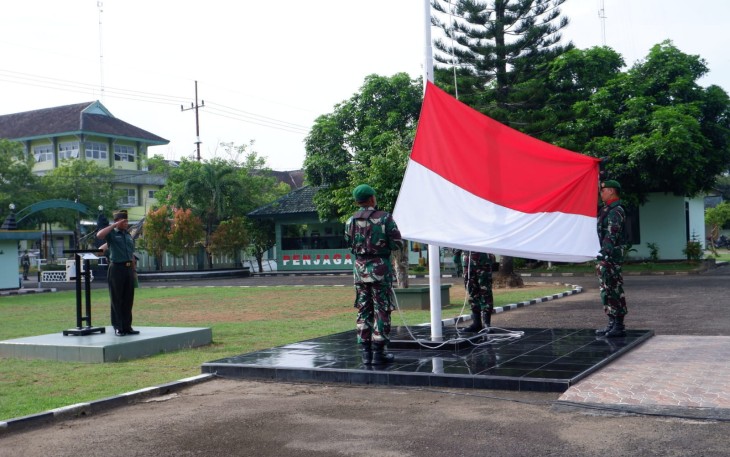 Kodim 0801/Pacitan Gelar Upacara Mingguan