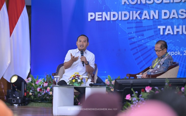Pemaparan Program Prioritas Pendidikan di Konsolidasi Nasional Pendidikan Dasar dan Menengah Tahun 2025