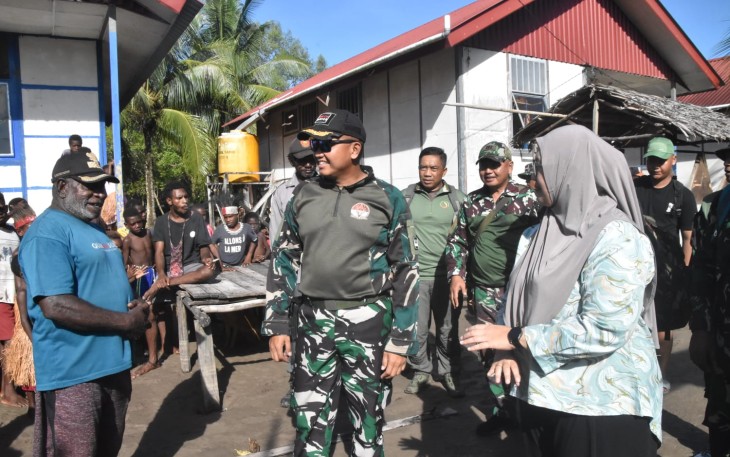 Dandim 1710/Mimika saat Tinjau Kondisi Wilayah dan Gelar Komsos di Kampung Kekwa