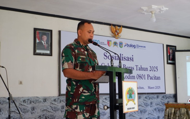 Kodim 0801/Pacitan Gelar Sosialisasi Serapan Gabah dan Beras Tahun 2025