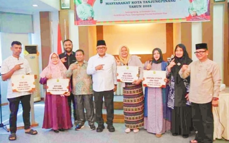 Wali Kota Lis Darmansyah di Hotel Bintan Plaza, Sabtu (20/12).