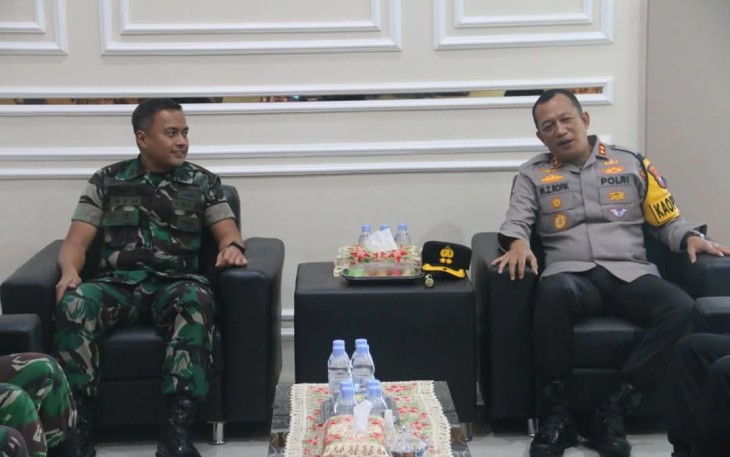 Dandim 0803/Madiun Terima Kunjungan Kapolres