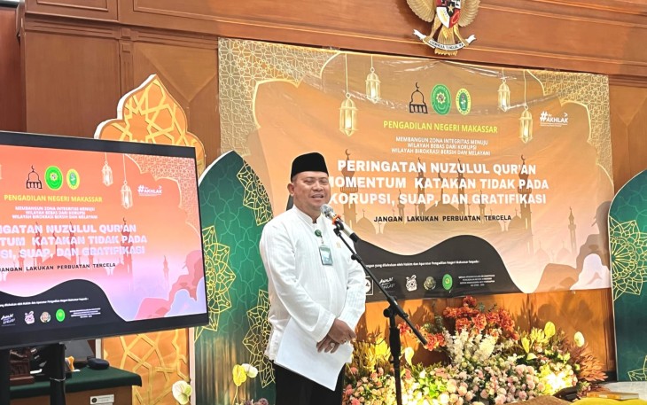 Pengadilan Negeri (PN) Makassar, Sulawesi Selatan (Sulsel) mengadakan acara buka puasa bersama yang bertepatan dengan Nuzulul Qur'an