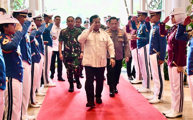 Panglima TNI dan Kapolri saat Dampingi Presiden RI Hadiri Rapim TNI-Polri 2025