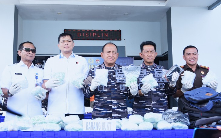 TNI AL Gagalkan 60.000 Butir Ekstasi Siap Edar Dengan Nilai Rp 21 Miliar