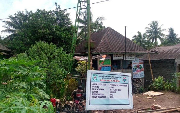 Pemasangan 3 Unit Sumur Bor Menjadi Prioritas Utama Pemdes Kota Agung