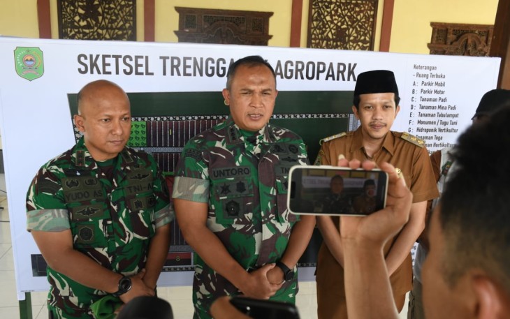  Danrem 081/DSJ, Kolonel Arm Untoro Hariyanto memuji lahan ketahanan pangan terpadu di Trenggalek. Ia menyebut, semuanya sudah terintegrasi dengan baik