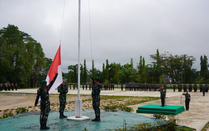 Kasrem 121/ABW Bacakan Amanat Pangdam XII/TPR