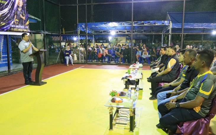 Sekda Bintan saat Buka Turnamen Bola Volly Desa Gunung Kijang Cup III Tahun 2026