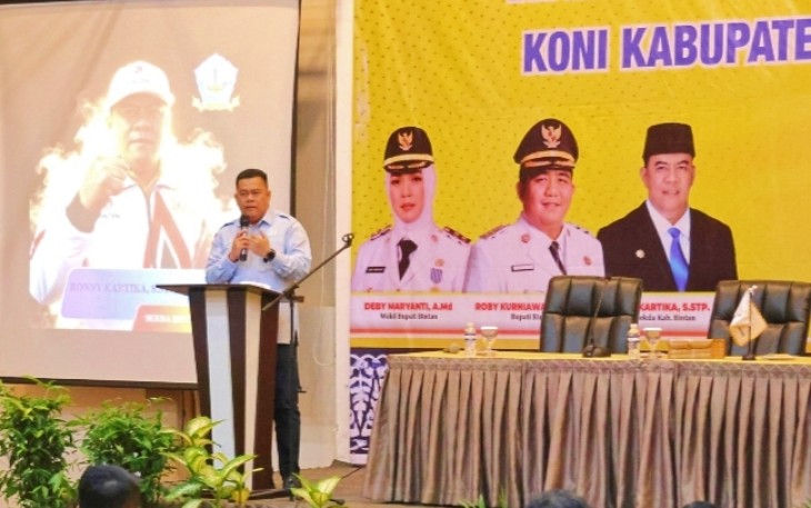 Sekdakab Bintan Ronny Kartika pada Rapat Kerja KONI 