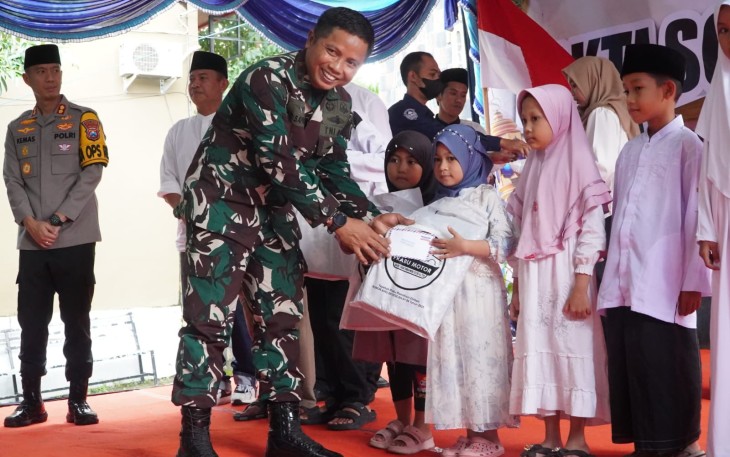 Dandim Madiun Apresiasi Bakti Sosial Santuni Anak Yatim dan Duafa