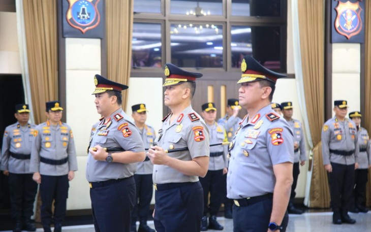 Upacara Kenaikan Pangkat ke dan dalam golongan Perwira Tinggi (Pati) Polri pada Kamis (19/3/2026), di Rupatama Mabes Polri.