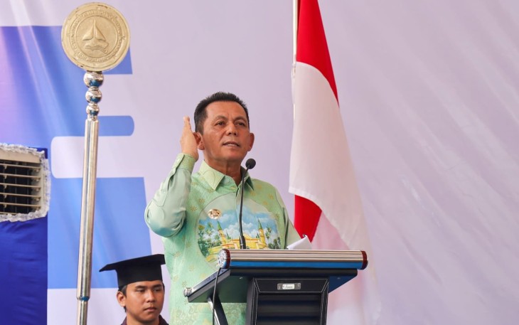 Gubernur Kepulauan Riau H Ansar Ahmad menghadiri Wisuda ke-26 Sarjana dan Pascasarjana Universitas Maritim Raja Ali Haji, Sabtu (28/3/2026).