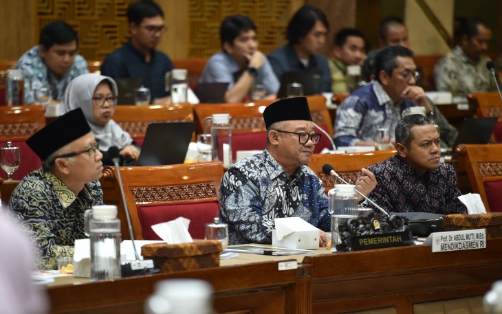 Menteri Pendidikan Dasar dan Menengah (Mendikdasmen), Abdul Mu’ti, dalam Rapat Kerja bersama Komisi X DPR RI di Jakarta, Rabu (21/1)