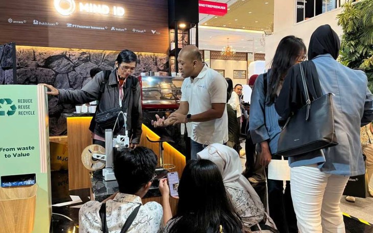 Booth MINERALive MIND ID Jadi Inspirasi Ekonomi Sirkular di INVIROTECH 2026