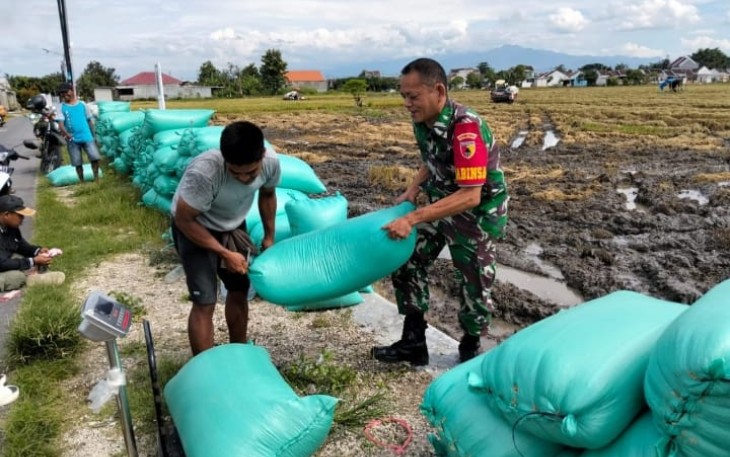 Bantu panen padi warga binaan