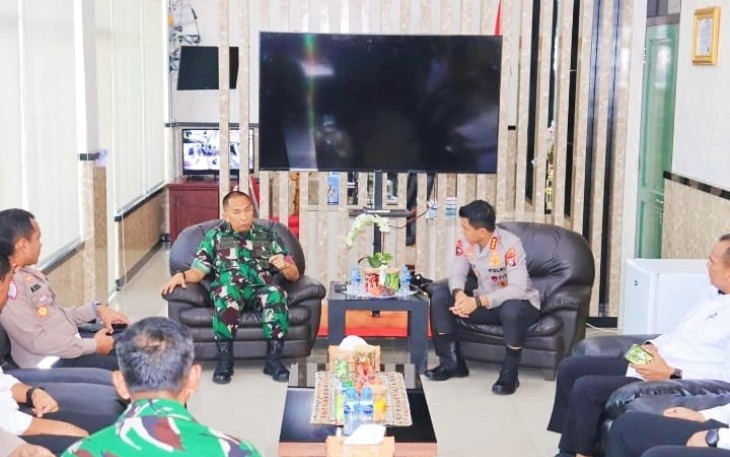 Dandim 0315/Tanjungpinang Sambut Kunjungan Silaturahmi Kapolresta Tanjungpinang
