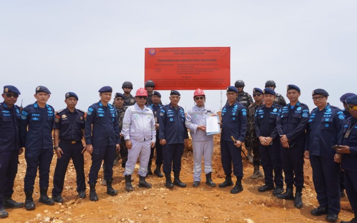 Penghentian sementara pemanfaatan ruang laut ilegal di Morowali  