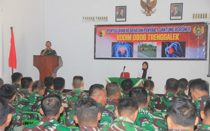 Kodim 0806/Trenggalek Edukasi Prajurit Cegah Stroke dan Jantung Koroner