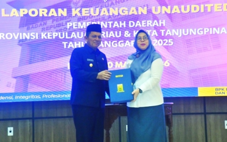 Gubernur Ansar Serahkan Laporan Keuangan Unaudited Tahun Anggaran 2025 ke BPK Kepri