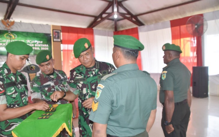 Kodim 1710/Mimika saat Gelar Acara Laporan Korps Kenaikan Pangkat
