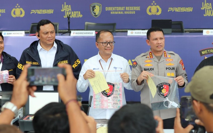 Kabid Humas Polda Metro Jaya Kombes Pol Budi Hermanto saat konferensi pers, Rabu (1/4)