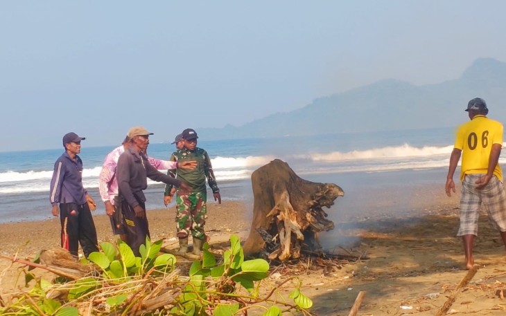 Peduli lingkungan sekitar Pantai Blado Trenggalek
