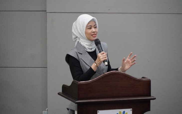 Tenny Elfirda, Direktur Pengembangan Keberlanjutan Bisnis PT Pertamina Patra Niaga, menyampaikan pandangannya mengenai pengembangan bisnis hijau PT Pertamina dan roadmaps bisnis