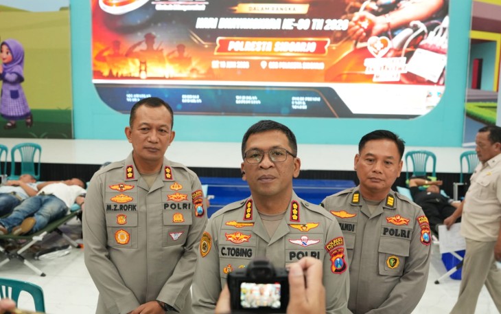 Polresta Sidoarjo Gelar Donor Darah
