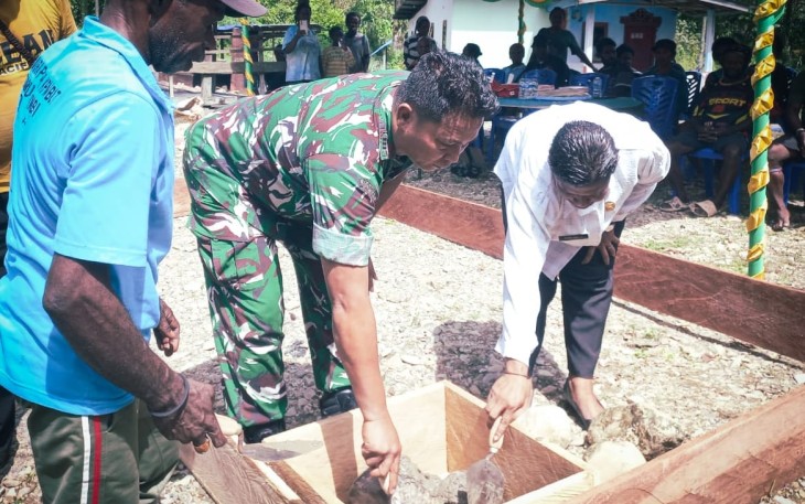 Kodim 1710/Mimika Ground Breaking 6 Jembatan Garuda