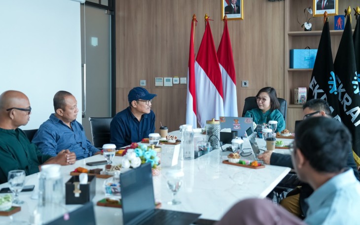 Wakil Menteri Ekonomi Kreatif, Irene Umar, menerima audiensi dari penyelenggara NGAYOGJAZZ 2026 di Kantor Kementerian Ekraf, Jakarta, Rabu (10/6/2026)