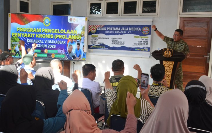 TNI AL Kodaeral VI Gelar Program Pengelolaan Prolanis Tahun 2026