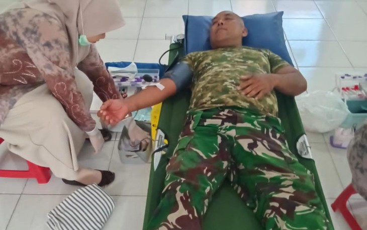 Babinsa Koramil 1002-05/Pandawan Rela Donorkan Darah