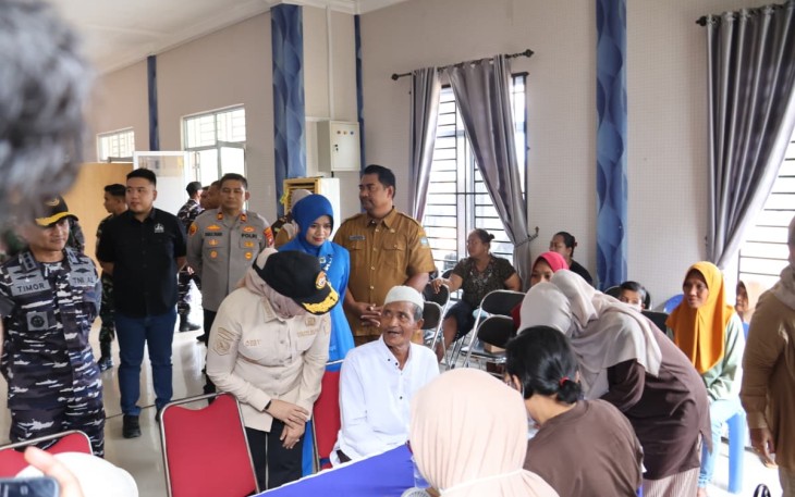 Wabup Bintan Deby Maryanti Apresiasi Program Bhakti Sosial dan Pemeriksaan Kesehatan Gratis Lanal Bintan