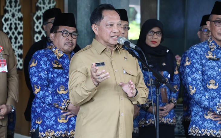 Menteri Dalam Negeri (Mendagri) Muhammad Tito Karnavian sekaligus Ketua Satuan Tugas (Kasatgas) Percepatan Rehabilitasi dan Rekonstruksi