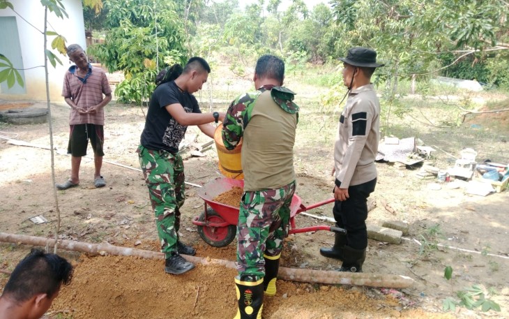 TMMD Ke-129 Kodim 0315/Tanjungpinang Bangun Sumur Bor untuk Atasi Krisis Air Bersih di Desa Lancang Kuning