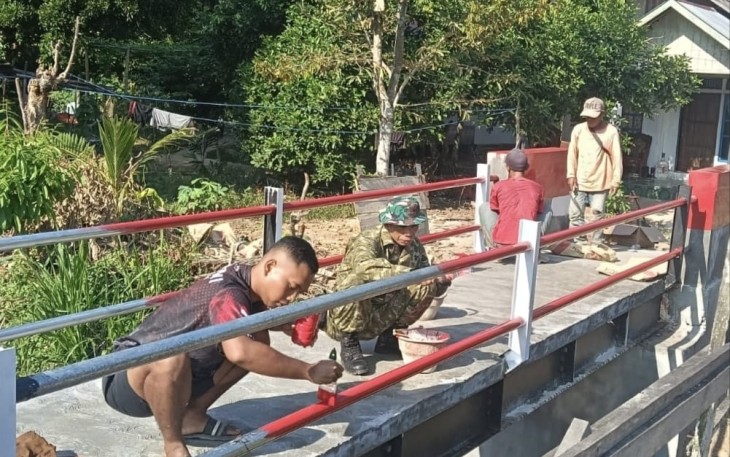 Progres Empat Jembatan Kodim 1002/HST Meningkat, Tahap Akhir Konstruksi Berjalan